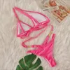 Swimwear femminile Baizi 2024 New Sexy Bikini Crystal Stripe Cink Spalato Swimsuit Swimsuit Swimury Swimury Swimury