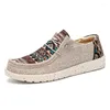 Buty swobodne Wygodne płótno Mężczyzniki Mocassin Homme Moccasins Summer Streetwear Plus duży rozmiar 48 49 50