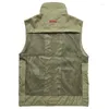 Giubbotti da uomo a quattro stagioni giubbotti uomini pezzi di maglia casual militare di grandi dimensioni m-4xl posteriore ridotto multipocchi staccabili tattici gilet homme