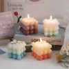 Candele 1pc 3D a forma di cuore silicone stampo Love Cube Stampo per cubetto per cingolata a mano Candela Decorazione di cioccolato resina epossidica epossidica