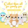 11 pouces Soft Music en peluche Doll Toy Animal Big Blowing Diamond Eye Throw Oreiller Coton Rempli Cade d'anniversaire 240428