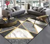 Beso beso burbujas alfombras de patrón de línea de oro de mármol de estilo europeo para sala de estar mesa de café alfombra decoración del hogar Mat5574638