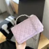 designerka torba na ramię worka crossbody crossbody Women Srebrny metalowy uchwyt torebki przenośne siatki diamentowe błyszcząca olejem skórzana torebka torebki