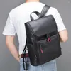 Sac à dos westal mens en cuir sac à dos pour les adolescents scolaires Boy Black Bookbag Back to Designer Poss