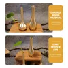 مزهريات 2 PCS Pure Copper Vase Mini Metal House House Wedding Flower Translement Brass Tiny