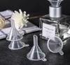 Mini plástico transparente Plástico Funnels Pequenos Perfume Óleo Essential Botão vazia FUNNELS FUNNELOS DE COZINHA BARROMENTO DE DINAGEM6486437