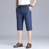 Mens Ultra-thin Lyocell Denim Shorts Summer Classic Fashion Straight Shorts Business Casual Short Jeans Male 240430