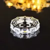 Pierścienie zespołu 2024 Nowy luksusowa księżniczka srebrna estetyczna estetyczna pierścień wieczny damski damski prezent świąteczny sprzedaż biżuterii R6169 Q240429