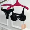 Baddräktdesigner delad sexig bikini klassisk bokstav badkläder två stycken nät andningsbara behåar trosor underkläder uppsättningar