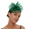 Chapeaux à bord large chapeaux accessoires de cheveux élégants fantaisie fascineur élastique fascinateur multicolour fleatre fascinateurs bandeau de mariée avec voile femelle y240426