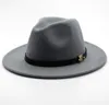 Seioum New Brand Wool Men039s Black Fedora Hat For Gentleman Woolen Wide Brim Jazz Church Cap Vintage Panama Sun Top Hat D190114683724