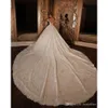 Luxurious Mhamad African Said Ball Gown Wedding Dresses Beaded Lace D Appliques Crystal Plus Size Bridal Gowns Custom Made S