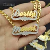 DOREMI Stainless Custom Nameplate Necklace 3D Pendant Necklace Personalized Custom Name Jewelry for Women/Men 240415