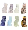 Whole Party Favor Natural Amethyst Pocket Carved Lucky Cat Crystals Healing Stones Figurines Collectibles 15 Inches Room Deco1950881
