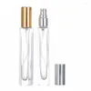 Bouteilles de rangement Verre Atomizer le parfum Bouteille vide rechargeable Gol Silver Black Vis Pompe à vis Rond carrée Mini échantillon Spary 10 ml