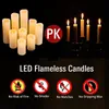 12-96 pcs/set Flameless Candles LED Candles Battery Operated Candles with Remote Control Cycling 24 Hours Timer For Party Decor 240416
