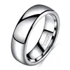 Anelli di banda jqueen semplice cerchio semplice da 6mm tungsteno anello in carburo maschile gioielli da donna gioielli argento oro nero lucido q240429