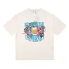 Rhude T-shirt Designer TEE Luxury Fashion Mens Tshirts Spring/Summer New Street Flower Letter Printing Mens e T-shirt a manica corta da donna