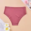 Mutandine femminile Rise Mid Solid Colore Sexy Women Underwear Sporty Elastic comodo asciugatura rapida Adattata per ragazze traspiranti