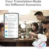 언어 번역 이어 버드는 114 개의 언어를 무선 Bluetooth App Travel Translator 240430과 실시간으로 동시에 번역합니다.