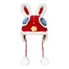 Berets Earflap Hat Chinese Year Red Mascot Ear Cute Beanie