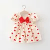 Robes de fille coeur pour tout-petit filles vêtements bébé vêtements printemps d'été robes de floral costume filles vêtements de bébé robe à manches longues