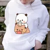 Cartoon Panda Bear Bubu i Dudu Bluza Womenmen Tops Kawaii Print Harajuku Ullzang Bluza Oneck Female unisex 240428