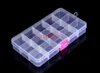 120pcslot 15 compartiment Plastique Plastique Boîte de rangement vide pour les bijoux Nail Art Container Organizer 3937501