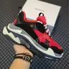 Triple S Sneakers för kvinnor Mens Triple S Clear Sole Casual Shoes Black Red White Green Grey Blue Dad's Shoes High Quality Tennis Trainers