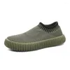 Chaussures décontractées 2024 hommes Green / Black Men's Sneakers Chunky Haulten Fashion Plus taille Zapatillas Tennis