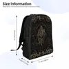 Backpack Gold Filigree Fleur-de-Lis Travel School Laptop Bookbag Fleur De Lys Lily Flower Symbol College Student Daypack Bags