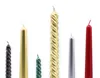 Creatieve rookloze lange paalkaarsen 4 pcset taps spiraalvormige eettafel kaarsen kaarsen wax thread home decoratie2093081