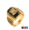 1973 Walton Hutou Navy Titanium Steel Men039s Kişilik Retro Ring Mail4871673