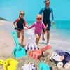 Sand Play Water Fun Baby Beach Game Toy Children Sandbox Toys Silicone Soft Sand Beach Set Kit Toys For Beach Play Sand Water Play Cart D240429