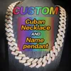 Pass Diamond Tester 925 Silver Cuban Link Necklace Iced Out 18mm 3 Rows Hip Hop VVS Moissanite Cuban Chain