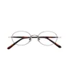 Lunettes de soleil designer Version coréenne Cadre ovale Metal Small Frame Presbydopie Myopie Miroir Yapi Fiche de lunettes de style Yapi
