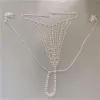 Accessori in costume Nuova donna a catena corporeo Bikini plus size mutandine di strass sexy regolabile mutandine biancheria intima perizoma esotico perizoma lingerie