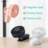 Electric Fans Multi functional portable magnetic clip on fan USB charging mini handheld folding fan for desktop clip on fans in dormitories and officesWX