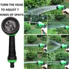 Garden Irrigation Water Slang Sprinkler Garden Slange With 8 Mönstrade Nozles Car Cleaning Spring Pipe Plastic Slange 240429