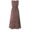 2024 Zomer mouwloze polka dot print vrouwen midi jurk casual modejurken Aline Boho Elegant Beach Long Vestidos 240416