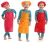 Stampabile personalizzare il logo bambini chef Set di grembiuli da cucina in vita 12 colori per bambini con cappelli da chef per dipingere cottura cucina7939825