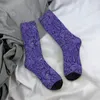 Chaussettes masculines pourpre paisley chaussettes hommes femmes polyester bases personnalisables drôles