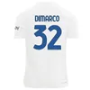 24 25 Bastoni DiMarco Soccer Jersey Barella Maglia Inters Dzeko Milans Lautaro Vidal Pavard 2024 Thuram Football Shirt Calhanoglu Men Kids Kit Set Frattesi Inters