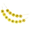 Banner de décoration de fête pour l'anniversaire Garland Happy Decorations Supplies Sunflower Fishtail