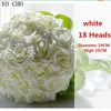 Decorative Flowers Bridal Bouquet Supplies Wedding With Bead White Bridesmaid Accessories