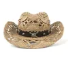 Cloches Womem Men Słomy Western Cowboy Cowgirl Hombre Sombrero Cap Handwork Weave Hatgard Hats Drop7227293