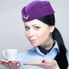 Berets Stewardess Pillbox Hat Felt Flight Attendant Cap Air Hostesses Uniform Plane Cosplay Perform Women