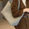 Bolsa de bolsa venetabottegs envelhecida Cabat média Cabat dupla face-lados genuíno de couro artesanal tecido de mão feminino de mão moda e tote simples