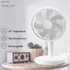 Ventiladores elétricos fãs de desktop mini ventilador portátil USB carregamento de 4 velocidades ventilador de mesa 90 rotação ultra silenciosa fanwx