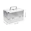 Cosmetic Organizer 1. packaging box aluminum alloy portable cosmetic adjustable container (6 tray boxes) Q240429